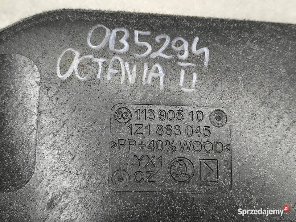 OSŁONA TUNELU LEWA SKODA OCTAVIA II 1Z1863045 wielkopolskie