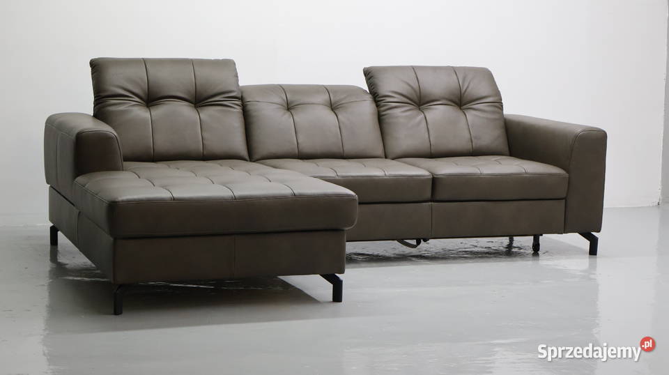 TOG Narożnik z funkcją spania skóra naturalna Narożniki Poznań sprzedam