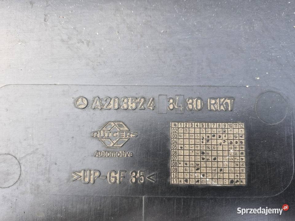 Mercedes 203 Dolna osłona skrzyni 2035243430 osobowe Gdańsk