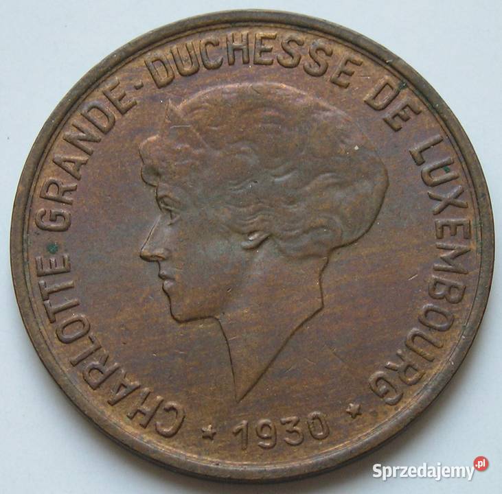 Luksemburg 10 centimes 1930 Charlotte stan 12 Łódź