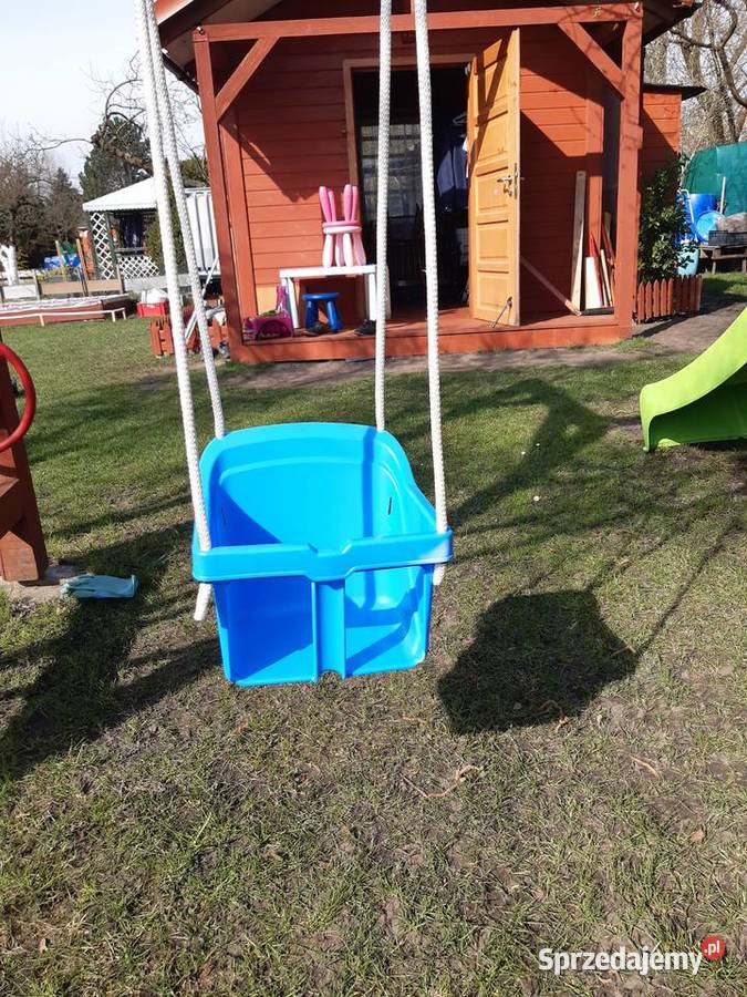 Huśtawka dziecka Mochtoys niebieska Dom i Ogród dolnośląskie Wrocław sprzedam