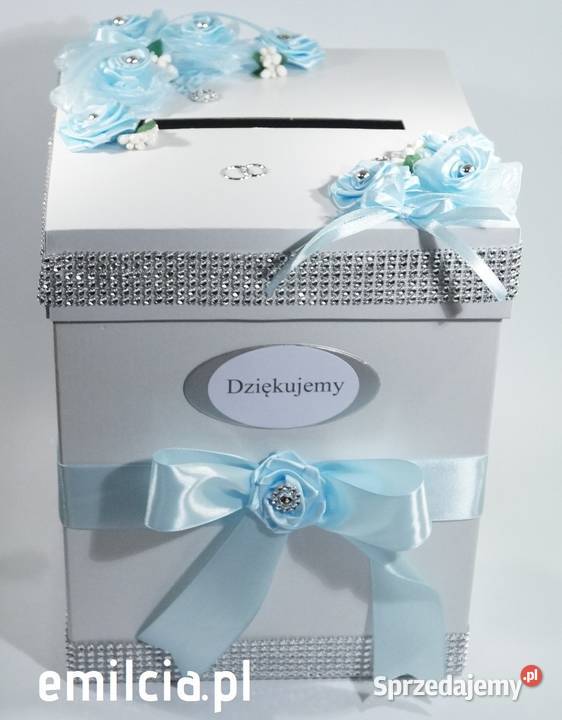 Duże Pudełko na koperty Skarbonka kolor Biel