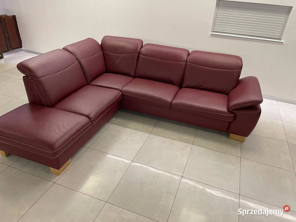 DUŻY NIEMIECKI NAROŻNIK SKÓRA NATURALNA 280240 Kalety