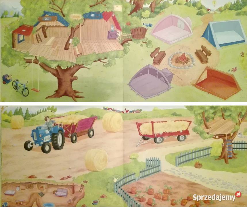 Książka Książeczka Naklejkami Naklejki Wieś miękka Książki dla dzieci Książki dla dzieci Mogilany