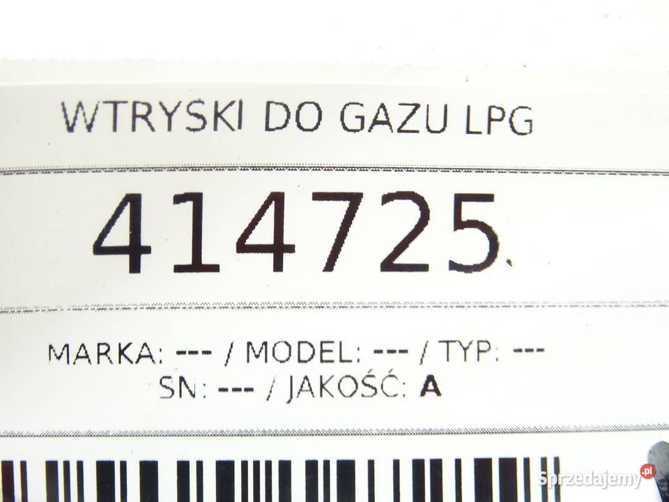 WTRYSKI DO GAZU LPG MASTER WTRYSK GAZU GAZOWY Układ paliwowy