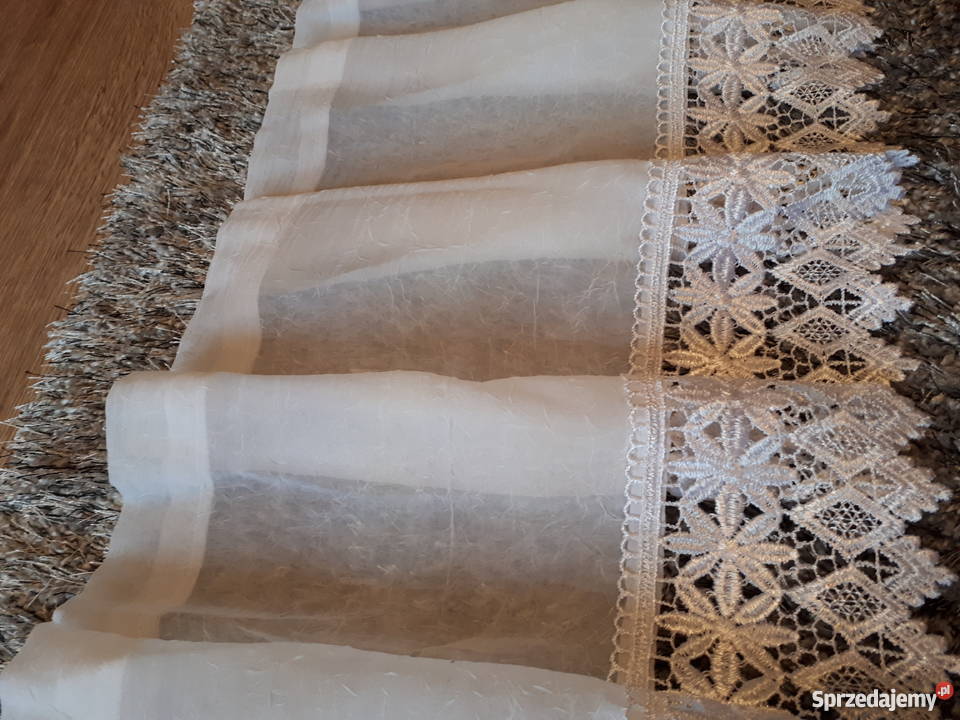 Zazdrostka woal kreszowany z gipiurą biały małopolskie Olkusz