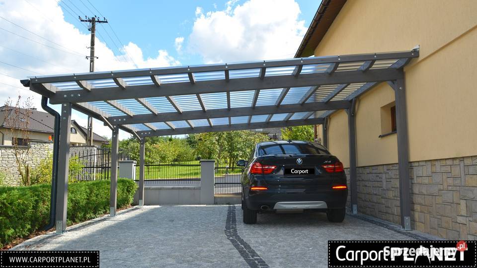 Wiata drewniana carport zadaszenie samochodu