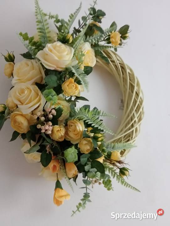 Wianek na drzwi wianek wiklinowy sztuczne kwiaty mazowieckie Radom