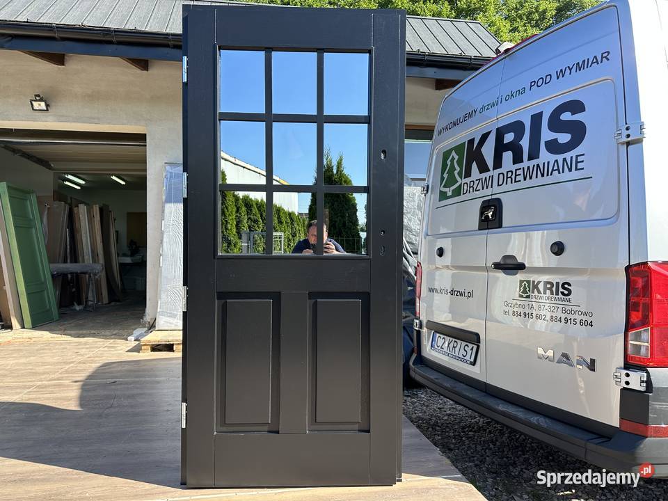 Drzwi drewniane RĘKI Angielskie Czarne CAŁA mazowieckie