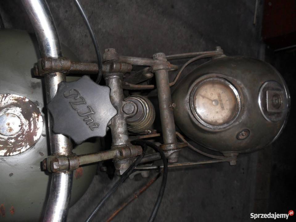 Stary motocykl z koszem motorower lubuskie Lubanice