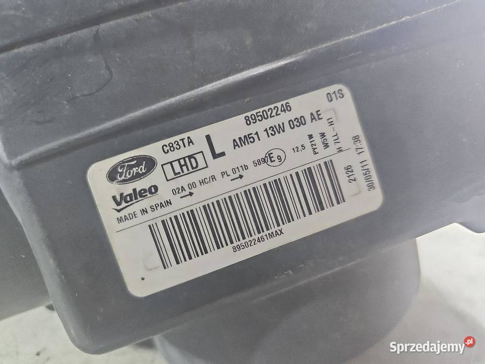 LAMPA LEWY PRZÓD FORD C MK2 AM51 13W030 AE wielkopolskie