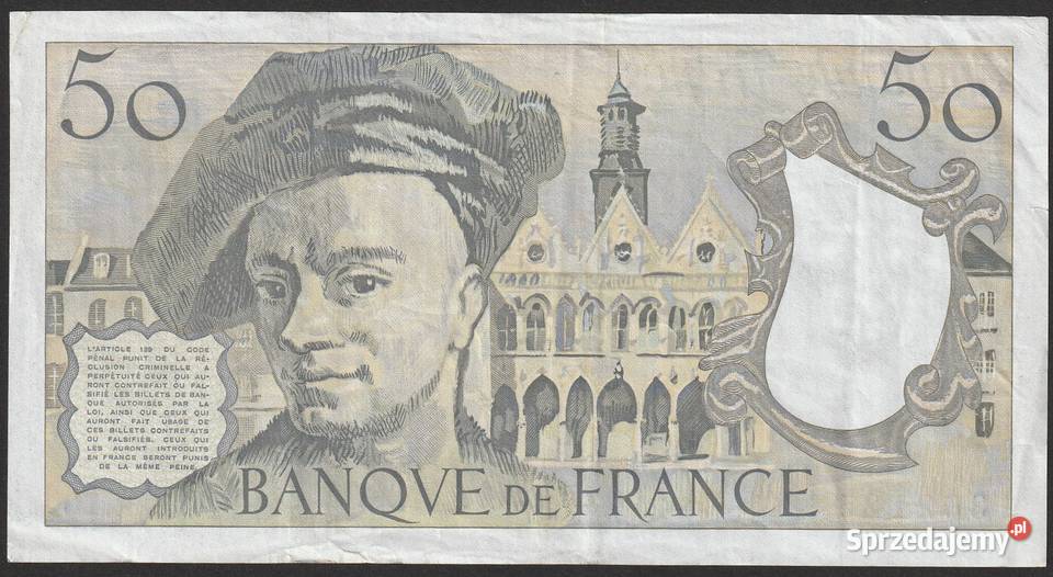 FRANCJA 50 FRANKÓW 1992 DE LA TOUR R70 Łódź