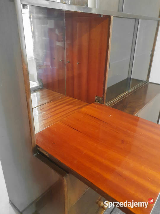 Kredens witryna PRL z barkiem lata 6070 Antyki, Sztuka, Kolekcje śląskie Częstochowa