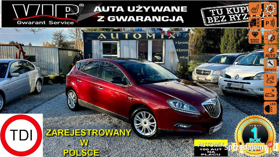 Lancia Delta AutomatPanoramaJTDPiękny kolor elektryczne lusterka Świdnica
