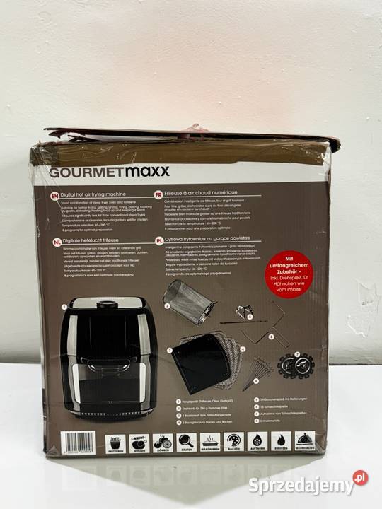 Frytkownica GOURMETmaxx 9L 1800W Air Fryer Nieczajna Górna