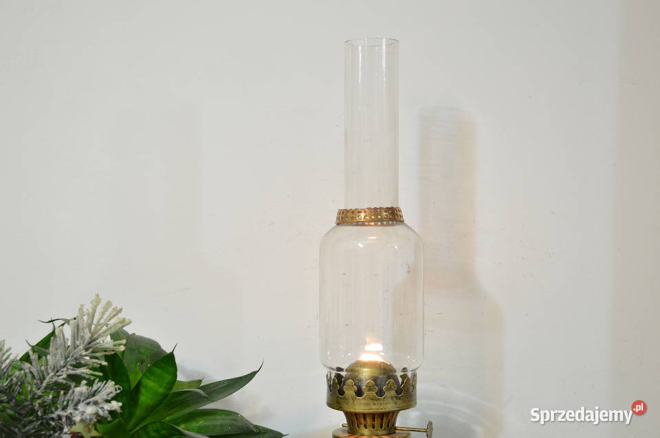 piękna szklana LAMPA NAFTOWA b stara Jastrzębie-Zdrój sprzedam