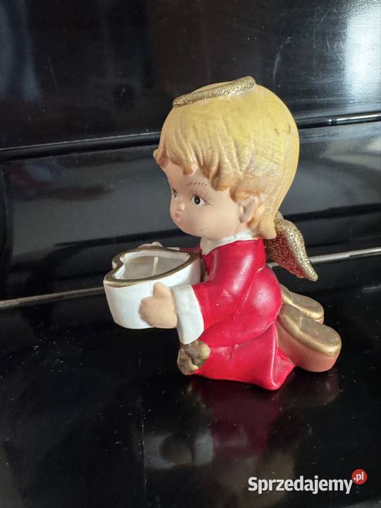 Aniołek świeca pamiątka PRL vintage lata 70te Częstochowa