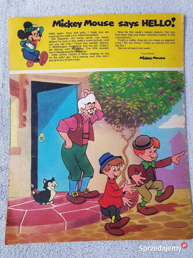 Disneyland komiks z 1973 roku w jęz angielskim Gdynia