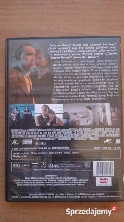 Płyta DVD Zły Porucznik świętokrzyskie Czarzyzna