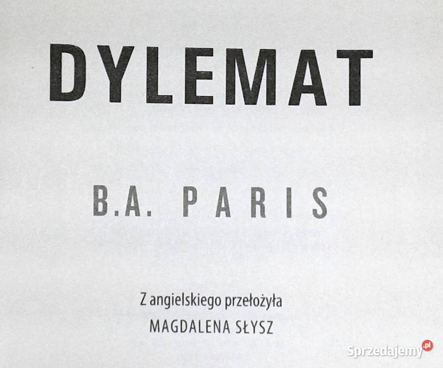 Dylemat BA Paris Chełm sprzedam
