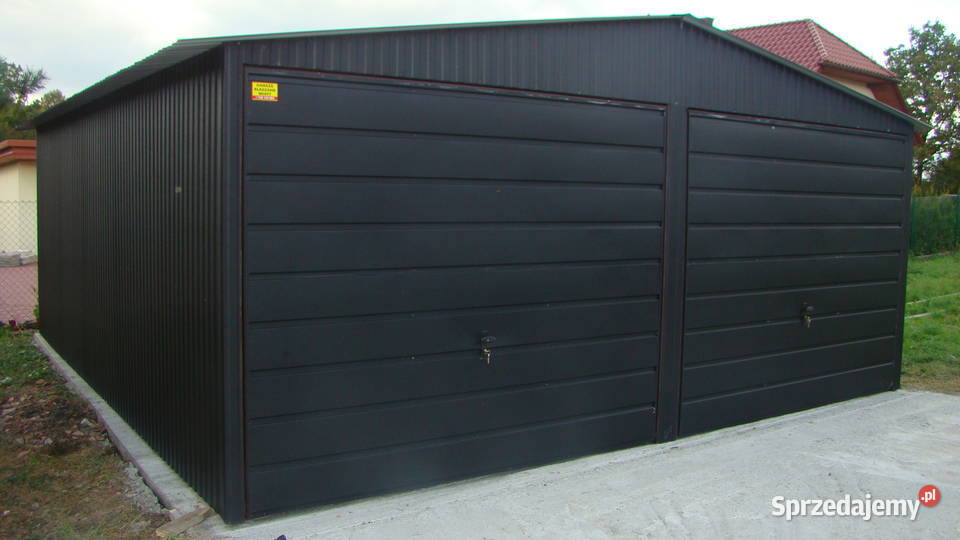 GrzywStal Garaż Blaszany 6x6 CZARNY blaszak Radomsko