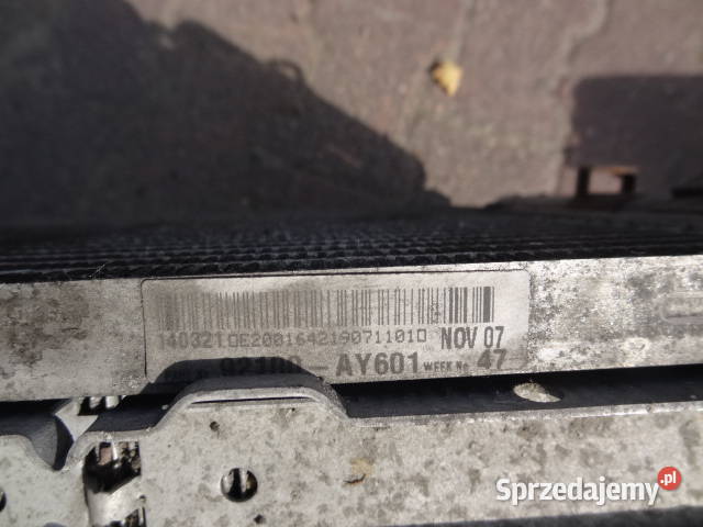 CHŁODNICA WODY KLIMATYZACJI NISSAN NOTE I 15 DCI osobowe sprzedam