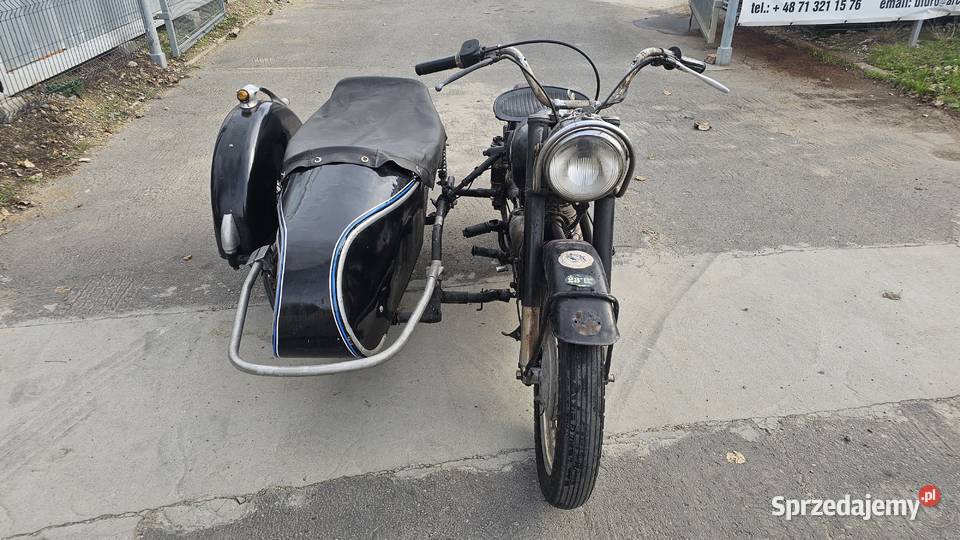 Bmw r 253 motocykl z koszem 1954 39000km Motocykle, skutery, quady Wrocław sprzedam