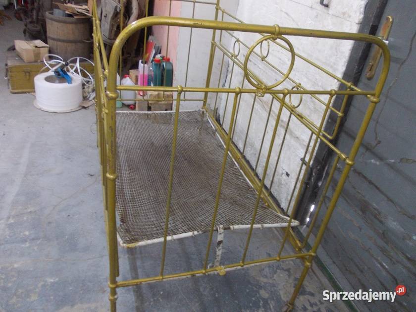 Przedwojenne metalowe łóżeczko dziecinne Bielsko-Biała