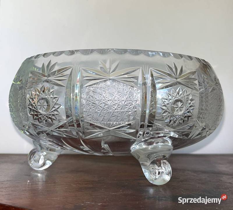 Misa kryształ Patera Przezroczysta Na 3 nóżkach Gdańsk