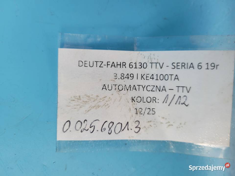 DEUTZFAHR 6130 TTV PRZEWÓD RURA HYDRAULICZNA Hydraulika Kolno