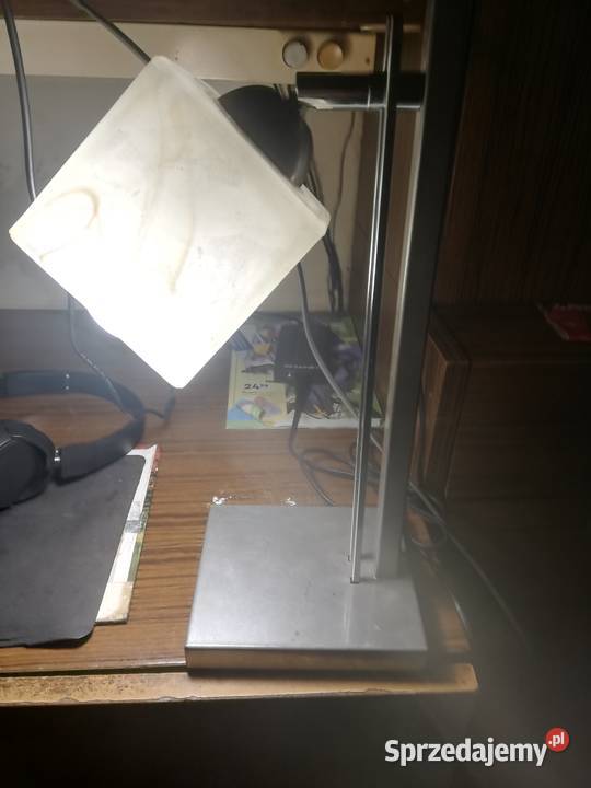 Lampa metalowa szklany abażur masywna Koluszki