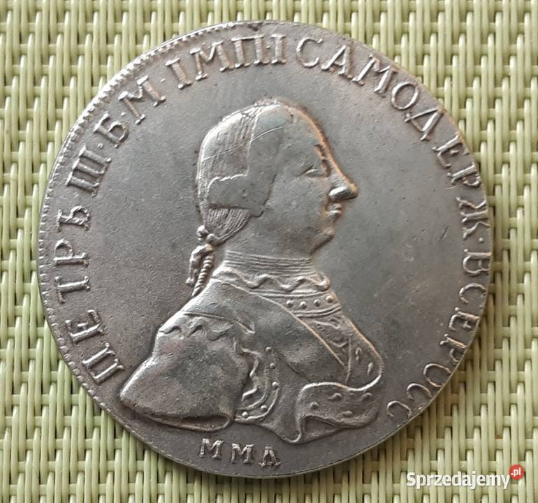 MonetaNumizmatKopia RUBEL 1762 r PIOTR III 30 Pruszków