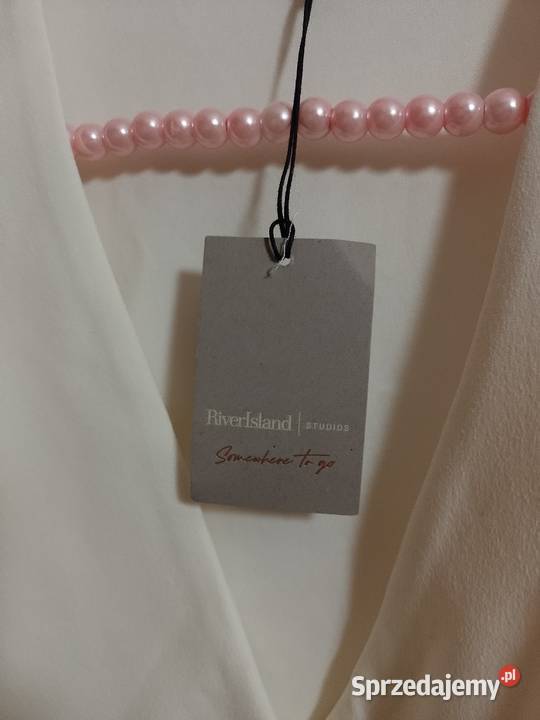 40L River Island Kremowa kamizelka ołówkowa z Kraków