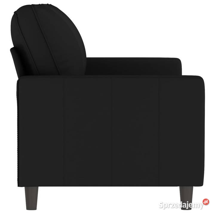Sofa 2osobowa czarna 140 tapicerowana aksamitem Warszawa