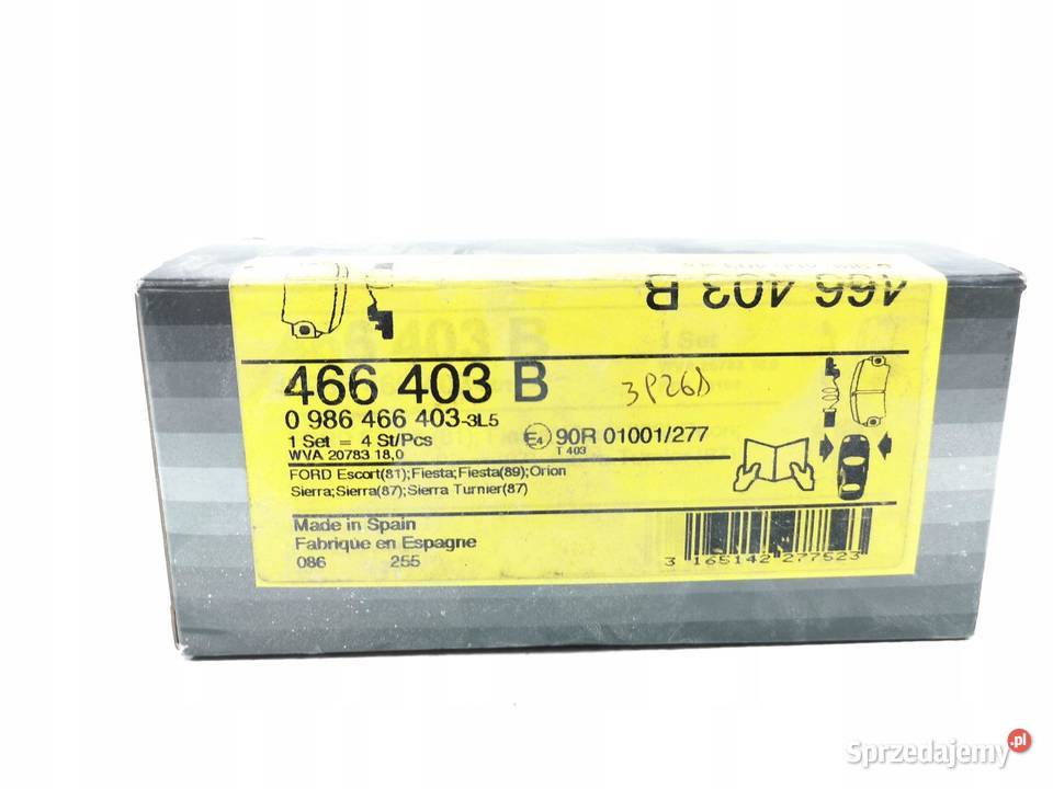 KLOCKI HAMULCOWE PRZÓD BOSCH SIERRA ESCORT III lubelskie