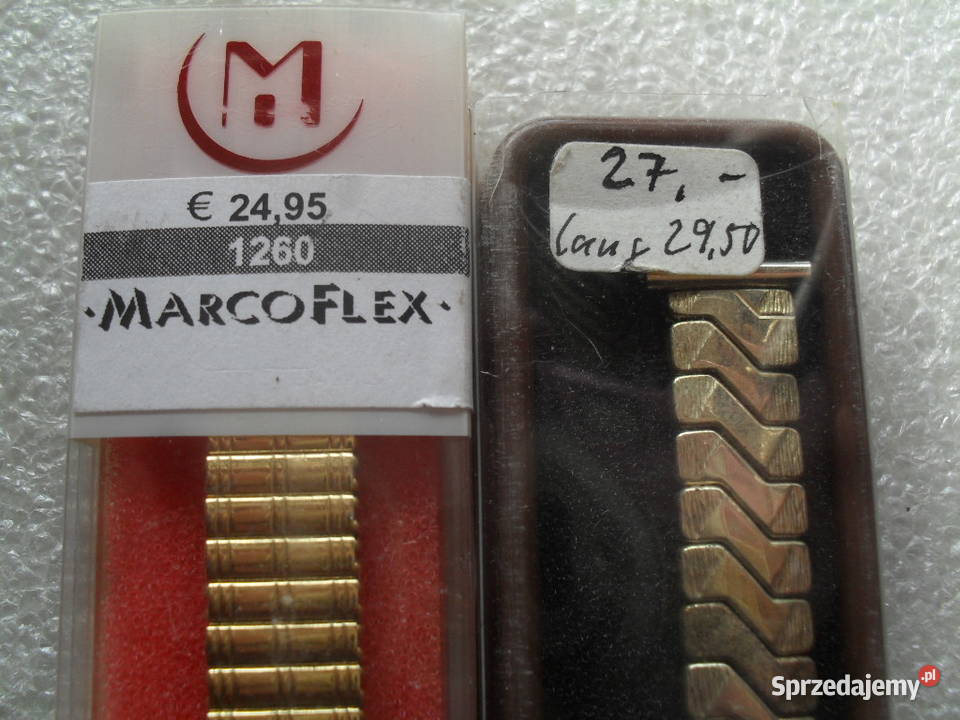 2 Bransoletki do zegarka pozłacane 025 MIKRON Wrocław sprzedam