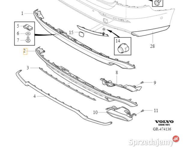 VOLVO S60 III V60 II spoiler dyfuzor zderzaka Bielany Wrocławskie