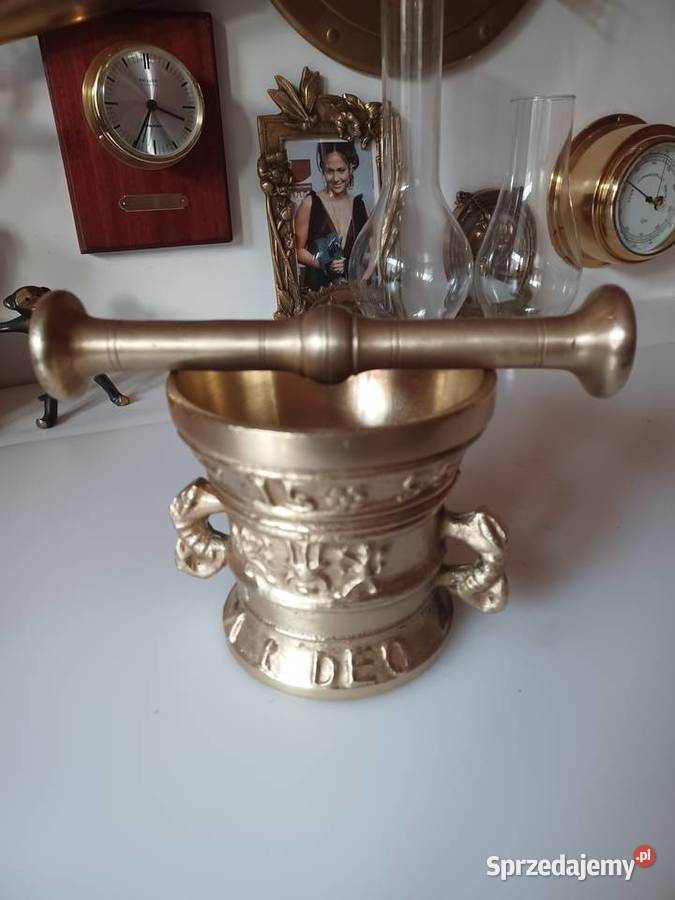 Duży moździerz mosiężny Kolekcja Poznań