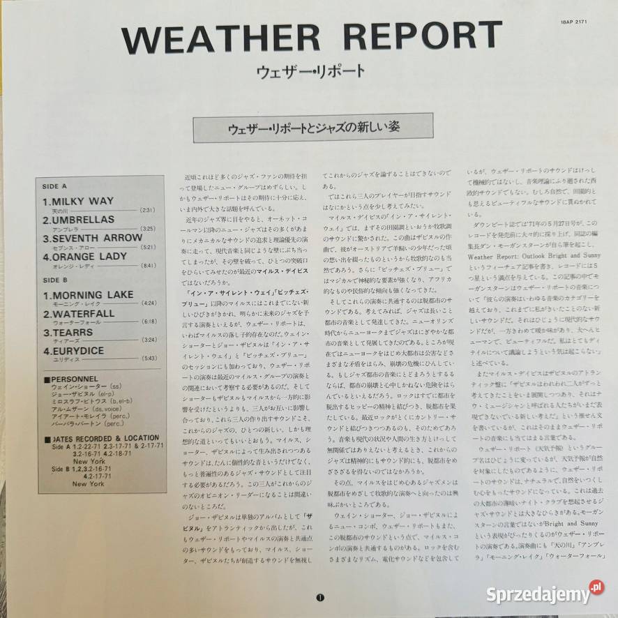 Weather Report Weather Reaport NMNM Japan Obi LP Gdynia