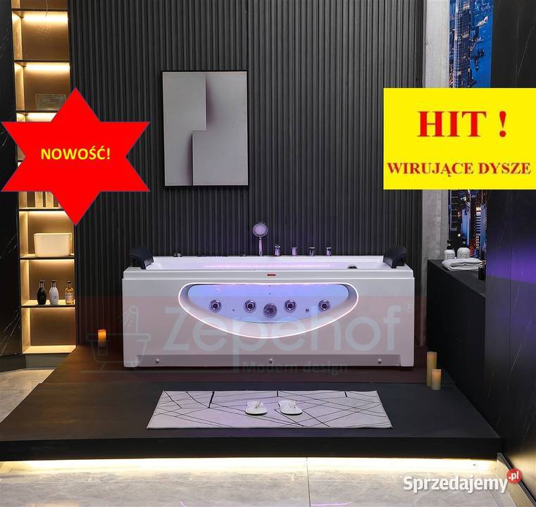 Wanna z hydromasażem BCX602 prostokątna Grabówka sprzedam