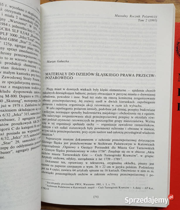 Muzealny rocznik pożarniczy 8 tomów 19912004 Sosnowiec