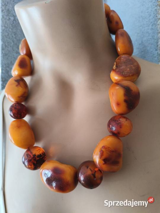 Naszyjnik Bursztyn Vintage