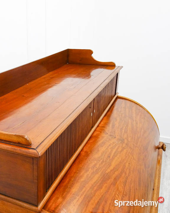 SEKRETARZYK cylindryczny drewniane biurko ORZECH 142cm Kalisz sprzedam