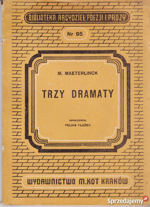 02924 TRZY DRAMATY ŚLEPCY WNĘTRZE PELLEAS I Czyrna sprzedam