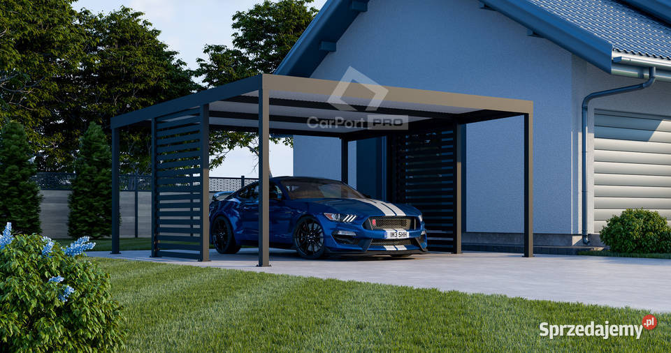CarPort PREMIUM Wiata samochodowa 5x5 Antracyt Nieruchomości małopolskie Bochnia