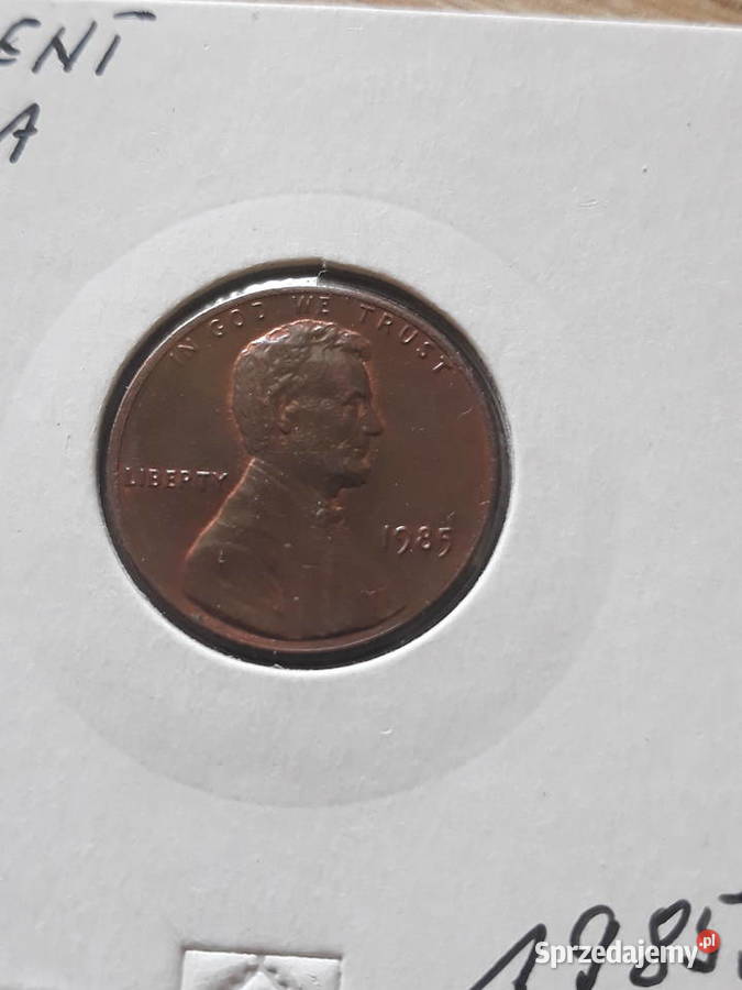 1 Cent USA 1985 r Numizmatyka wielkopolskie Konin sprzedam