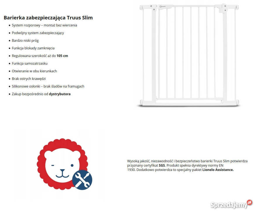 BARIERKA BRAMKA LIONELO TRUUS DRZWI SCHODY do Poznań