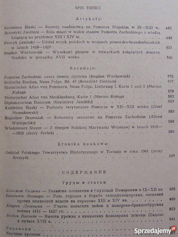 Zapiski Historyczne Tom XVII 1962 Zeszyt 4 Rok wydania 1962 Kępice