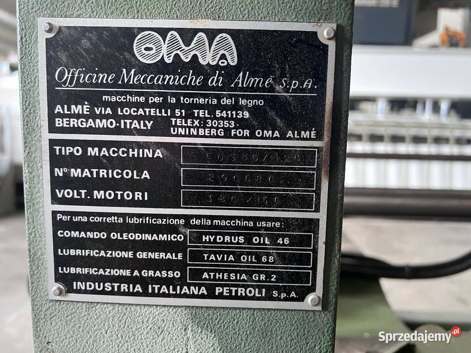 Szlifierka do elementów toczonych OMA COSBO 120 Juszczyn