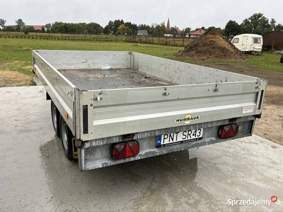Przyczepa Humbaur dwuosiowa hamowana 1200 DMC Burtowe i plandeki Gorzów Wielkopolski
